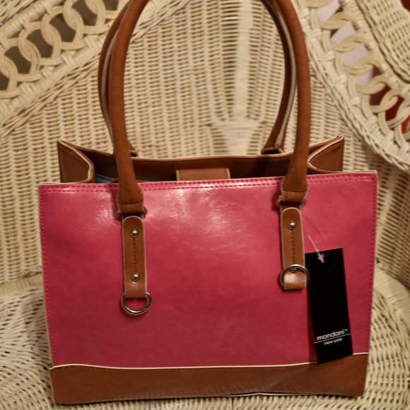 Mondani Pink/Cognac Purse - Picture 1 of 5
